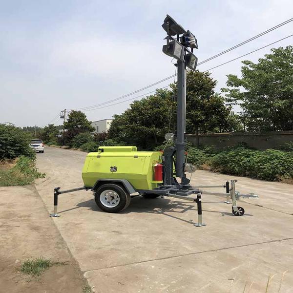 Strong Drive Mobile Diesel Lighting Tower 220V/50HZ For Open Pit Lighting