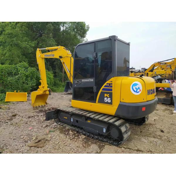 PC56 5300kg Used Compact Excavators Second Hand Komatsu Excavator 0.22m3 Bucket
