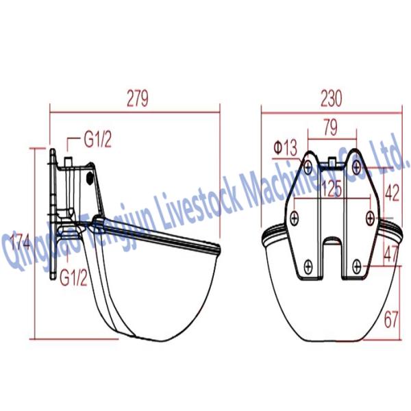 Powder Coated Auto Horse Waterer , Water Drinkers For Horses