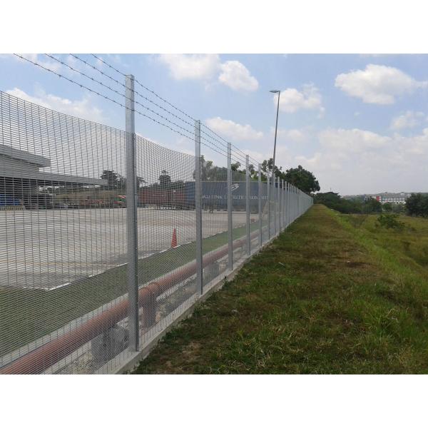 1.8*2.4m High Security Anti-climb 358 Fence Powder Coated Clear Vu Fence