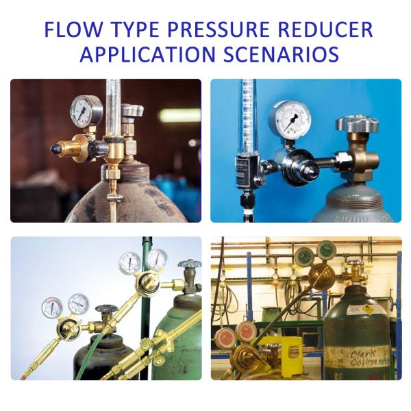 Co2 Brass Pressure Regulator With Flow Meter Outlet Connection M16-1.5RH