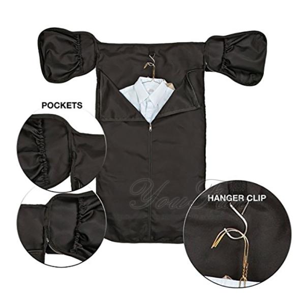 Black Convertible Travel Duffel Bags , Mens Suit Garment Travel Bag