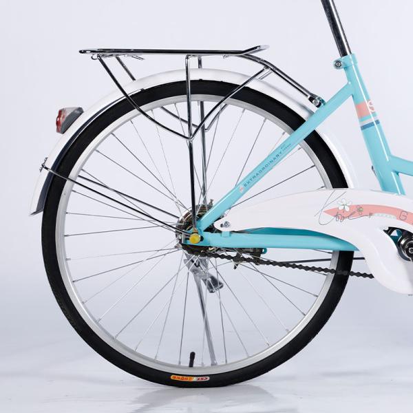 24 Steel Frame Single Speed Ladies Bike City Bicycle With Front And Rear Wheel Disc Brake