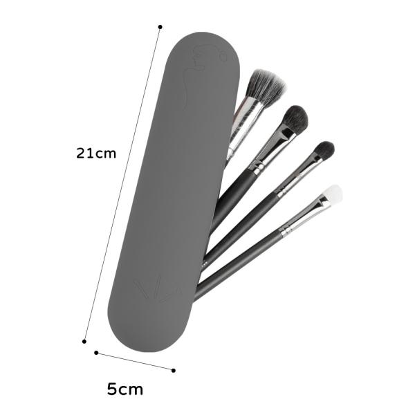 Custom silicone cosmetic bag - open view