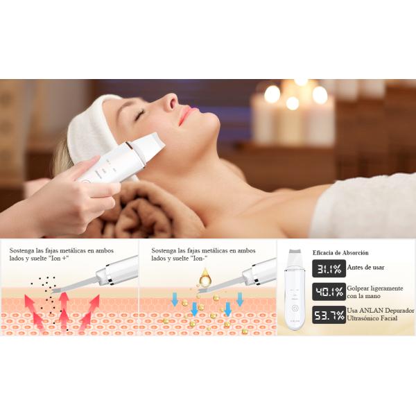 Skin Care Electric Face Cleaning Scrubber Exfoliator Pore Removal Sonic Facial Spatula