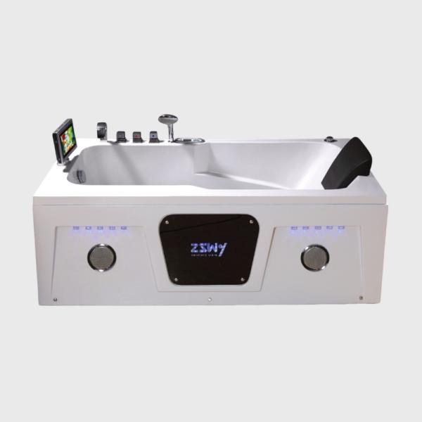 6 Person Square Outdoor Hot Oversized Jacuzzi Tub 55 Inch Bath Tub For Garden Spa