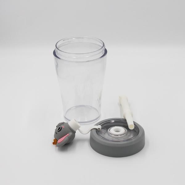 430ml Multiple Colors Plastic Protein Shaker Water Bottle With Straw