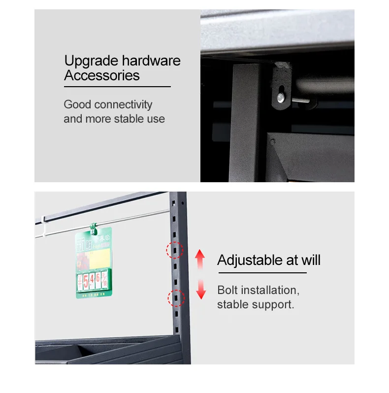 Wooden Fruit And Vegetables Shelves Display Rack For Supermarket