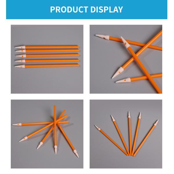 Spiral Head Pointed Cleanroom Foam Swab Rectangle For Cleaning Printer Circuit Boards Lens