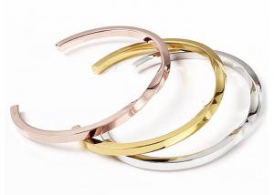 Quality Mobius Ring Bracelet girls 4mm Twisted 18K Gold Squar Stainless Steel bracelet engraved logo name yiwu wholesale wholesale