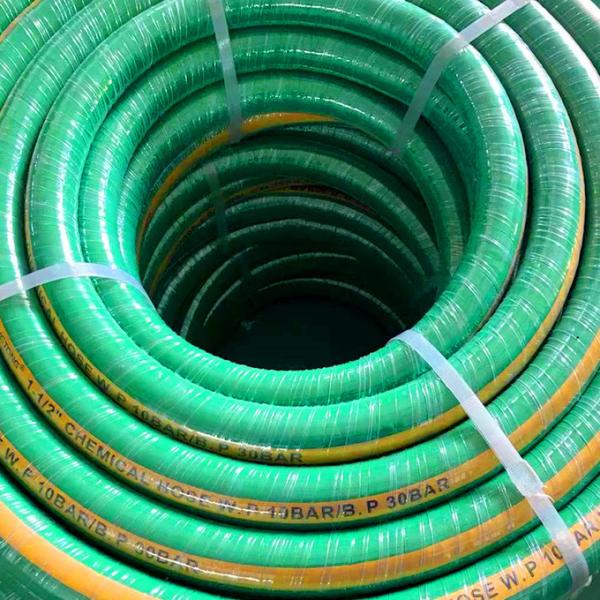 High Pressure Braided Chemical Hose Pipe 2 Inch XLPE Chemical Hose