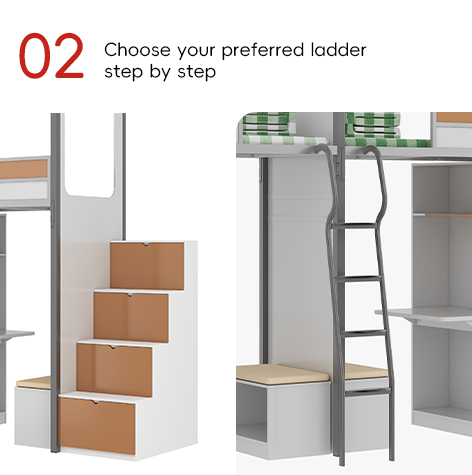 Modern Simple Strong Privacy,Customization High Stability Of Student Apartment Bed By Myidea Bed Under The Table With Wardrobe