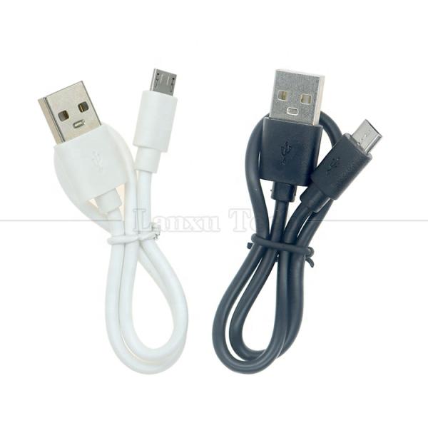 Short 30cm White Black Data V8 Micro USB Charger Cable for Android Phone