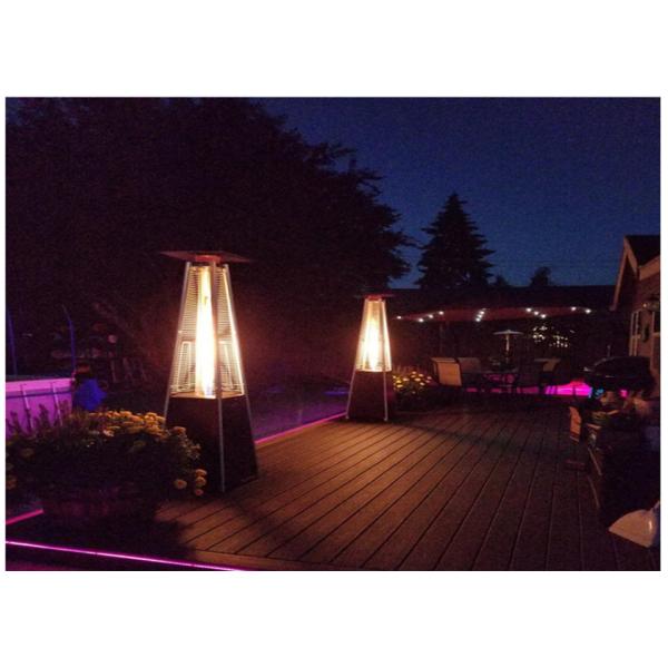 Outdoor 2270mmH stainless steel silver glass tube flame patio heater