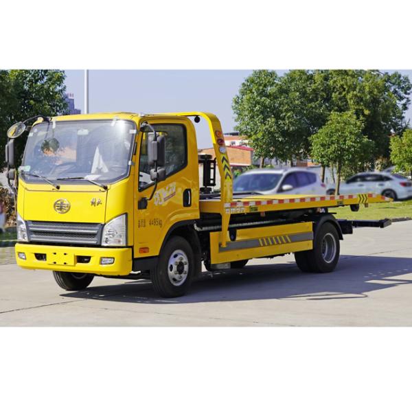 Factory Sales Lightweight FAW New Brand 4x2 8Tons Tow Truck Wrecker Truck With 6M Landing Flat Bed