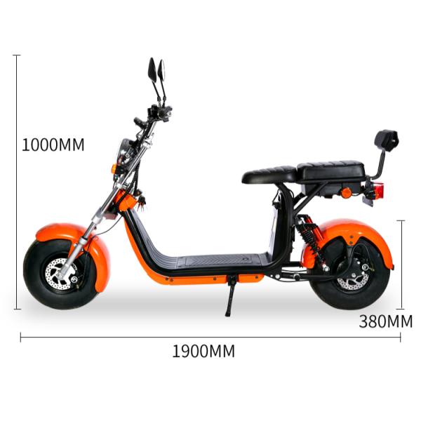 Mini Electric Moped Scooter Bike E Bike 72v 60km EEC COC Citycoco 1500w Fat Tire