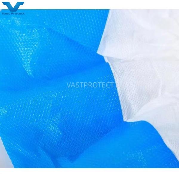 PP+CPE Anti-Slip Blue&White Wholesale Disposable Protection Shoe Cover