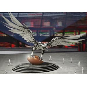 Quality Large Size Decoration Stainless Steel Metal Sculpture Eagle Sculpture 500cm Height wholesale