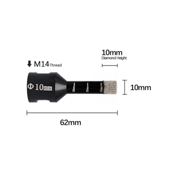 45mn Diamond Masonry Core Drill Bit 6mm 12mm 14mm For Power Drill