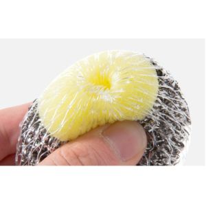 Quality Round Shape Kitchen Sponge Scrubber Logo Printed Without Hurting Hands wholesale