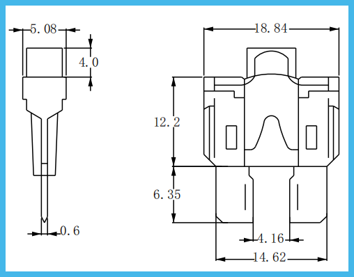 Zinc Alloy LED Glow PC 40 Amp Car Fuse RoHS Types Of Automotive Fuses