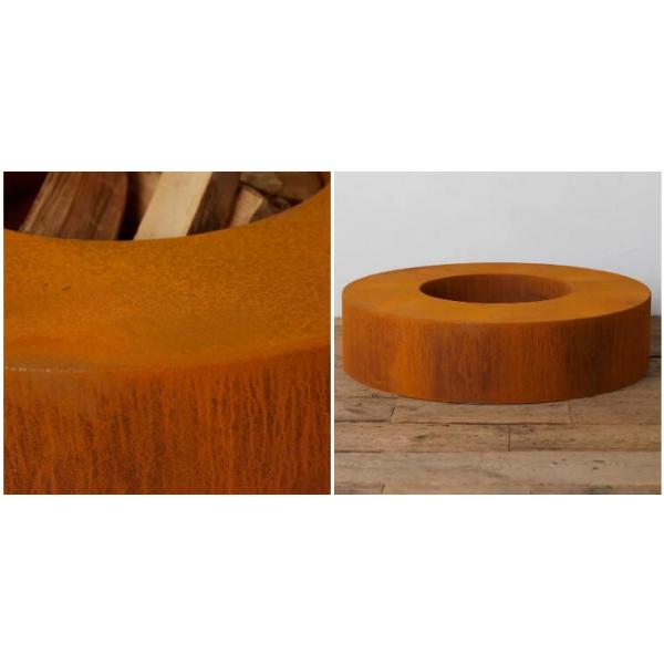 Wood Burning Heater Rusty Metal Corten Steel Fire Pit For Outdoor Fire Table