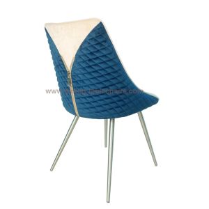 Velvet Upholstered Stainless Dining Chair Livingroom Chair Leisure Chair