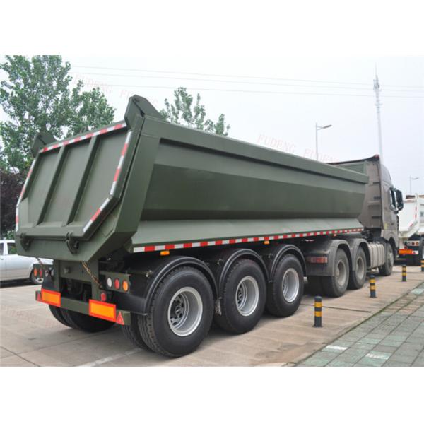 40 Tons Payload U Shape Dump Semi Trailer Box Mechanical Suspension