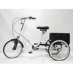 China 20 Inches 3 Wheel Electric Tricycles Adult Cargo With Basket on sale