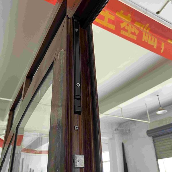 Arched Aluminium Hinged Doors French Design Wood Color Aluminum Door Hinge