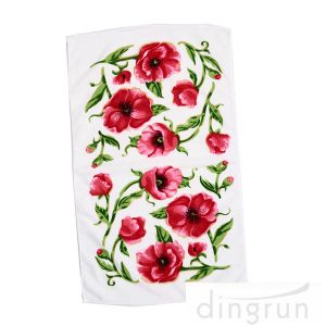 Super Houseware Flowers Custom Microfiber Towels Fast Dry Environment Friendly