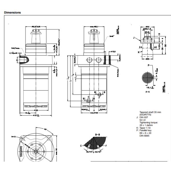 Durable Hydraulic Track Drive Motor BMRW Transmission Motor Type For Drilling Rigs