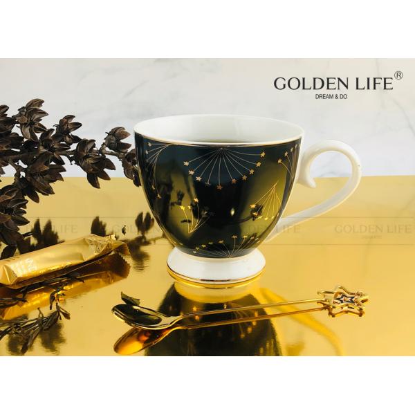 Cheap Flower Pattern 15OZ AB Grade Handle Coffee Mugs 11x7x10cm for sale