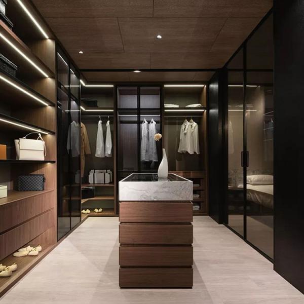 ODM Glass Door Wardrobes Amoire Closet Plywood For Home