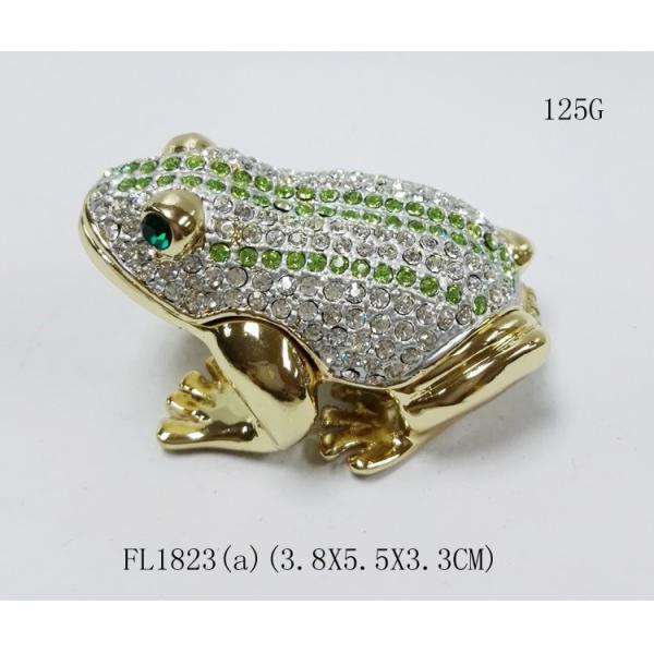 Animal trinket jewelry box Frog diamond decoration trinket jewelry box metal jewelry box