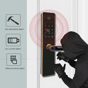 Quality Tuya App Front Door Smart Lock With Handle Fingerprint IC Card Password Access wholesale