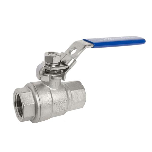 Stainless Steel 2 PCS Ball Valve 1-1/2" NPT 304 API 6D, ASME B16.34, DIN