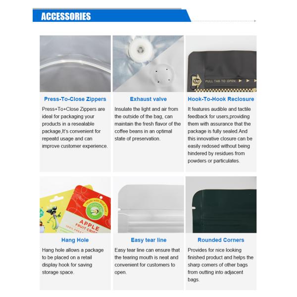 250g Capacity Aluminum Foil Resealable Stand Up Coffee Bags Side Gusseted With Valve