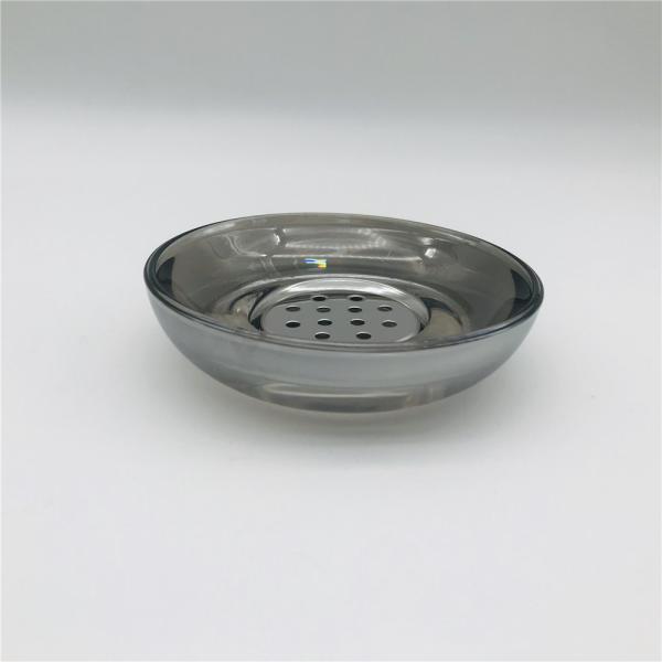 Sustainable Plating Glass Luxury Bath Accessories Set Ombre Nickle With Bathroom Toothbrush Holder