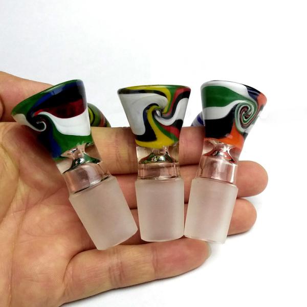 Cool Design Colored Glass Slide Bowl With Male 14mm 18mm Joint Daily Use
