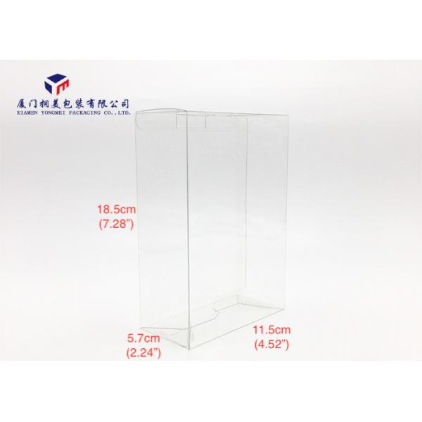 Custom Design Clear PET Plastic Box 0.3mm Automatic Lock Bottom 18.5cm Height