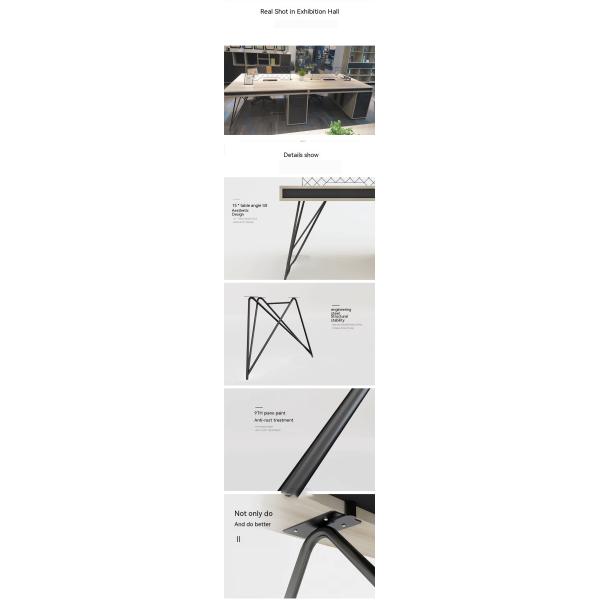 Simple Modern Office Furniture Table and Chair Combination for Open Staff Workstation