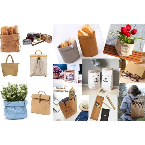 Good Toughness Colorful Red / Green Washable Kraft Natural Paper For Plant Bag