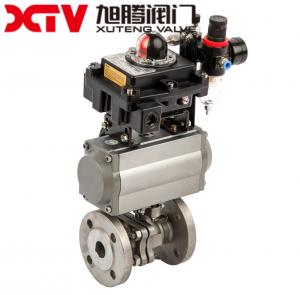 Quality Industrial DIN Wcb/CF8/CF8m Stainless Steel Floating Flange Ball Valve with Actuator wholesale