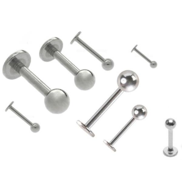 316L Surgical Steel Titanium Anodized Labret Lip Stud Ring Ear Tragus Stud Barbell Body Piercing Jewelry