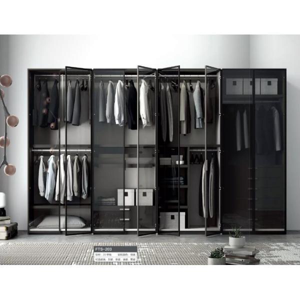 5M Luxury Italy Style Glass Door Wardrobe Closet In Bedroom Furniture