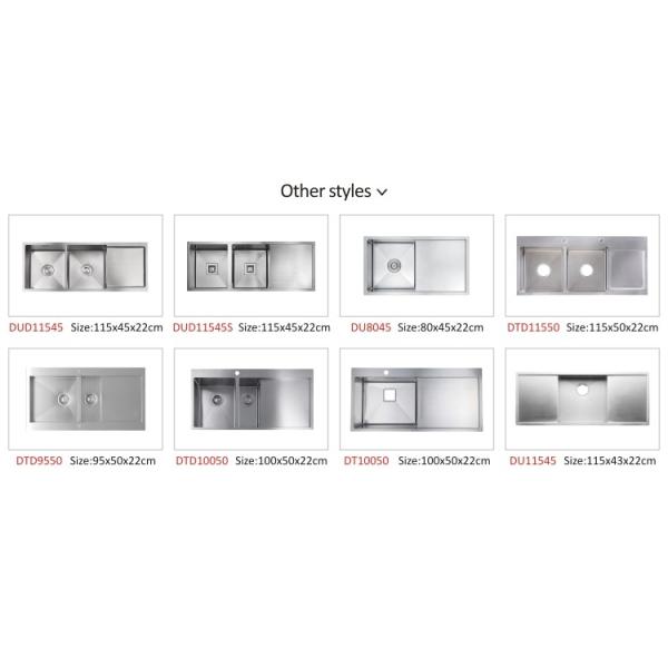 42' Undermount Drainboard Kitchen Sink Single Bowl 105x45