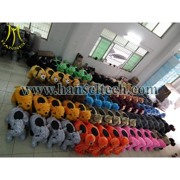 Hansel Coin Toys Stuffed Animals Walking Scooter Animals Plush Wheel Electric Animal Scooters