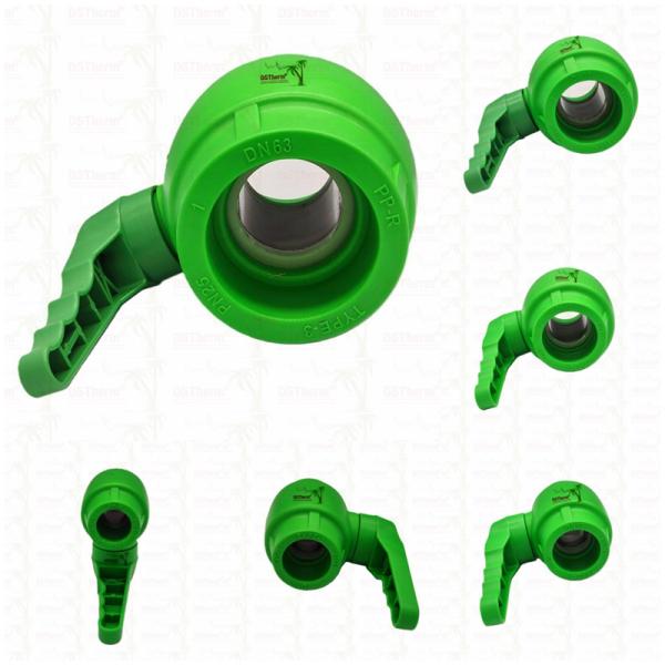 PPR Plastic Ball Valve With Waving Handle And Brass Ball Ergonomic Waving Handle 20-63mm