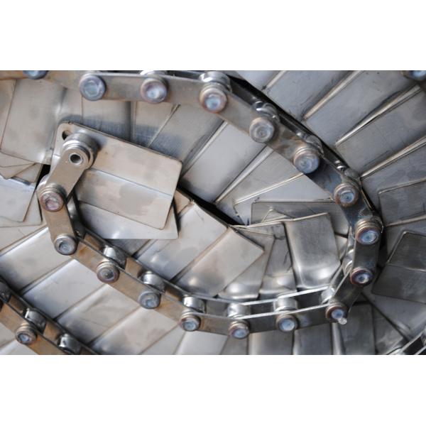 Light Grey Stainless Steel Plate Link Conveyor Belt With Baffle